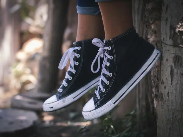 High-Top Sneakers — Obsidian